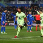 El jugador del Barcelona imita la icónica celebración de su compañero en el partido contra el Getafe