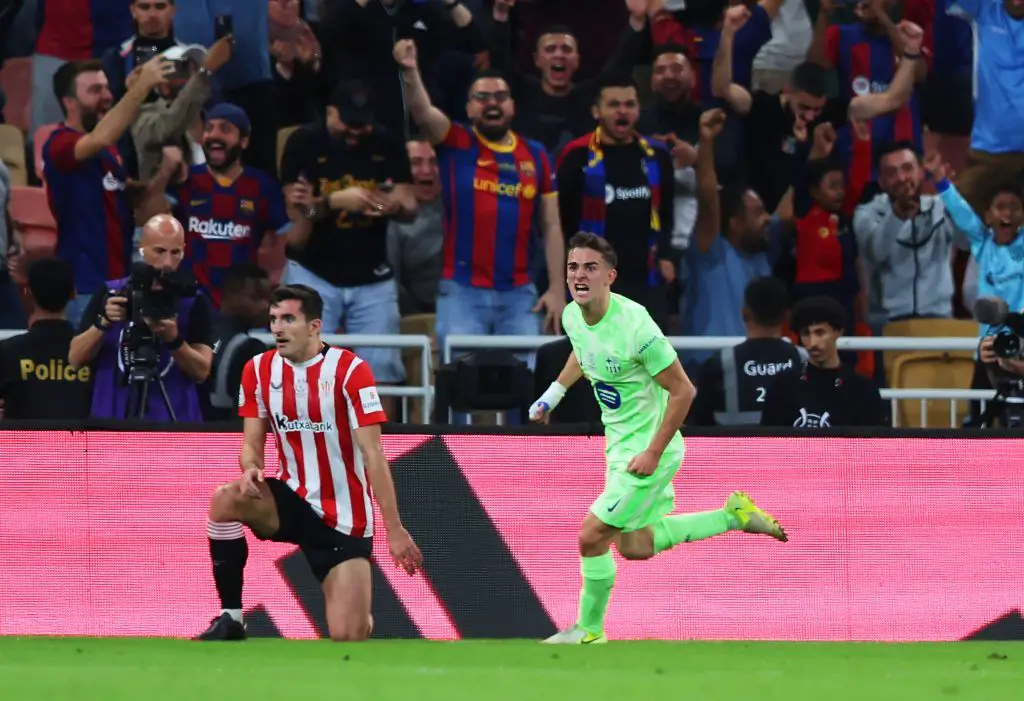 Gavi dedica su gol en la Supercopa de España a un compañero del Barcelona