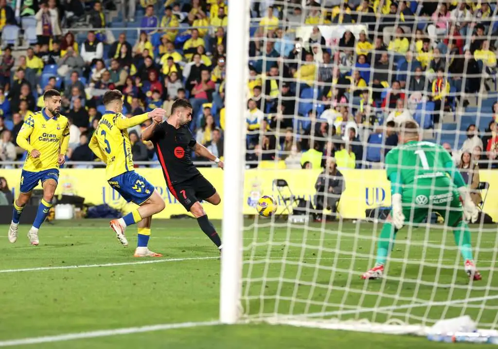 Ferran Torres dedica su gol a un compañero del Barcelona en el duelo contra Las Palmas