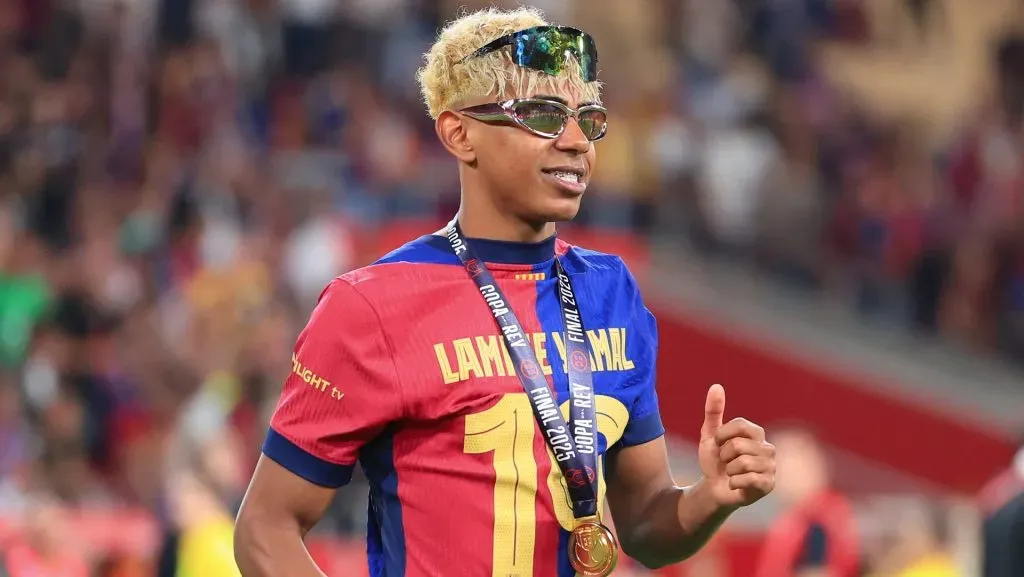 Lamine Yamal en acción en Barcelona (foto de Franiago/Getty Images)