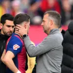 Gavi se retira del entrenamiento en Barcelona por molestias en la rodilla