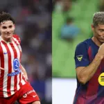 Julián Álvarez supera a Lewandowski en el desafío de Hansi en Barcelona